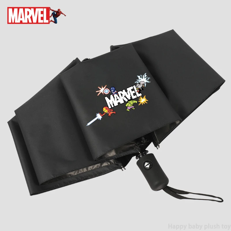 Marvel Captain America Sunumbrella Marvel Iron Man Regenschirm Sommer Sonnenschirm UV-Regenschirm Multifunktionaler Klappschirm