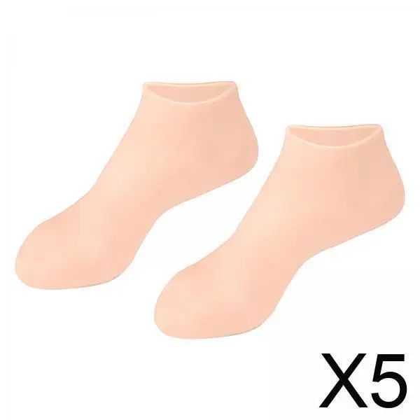 Chaussettes à talons en Gel de Silicone souple, chaussettes de soins des pieds, Kit de pédicure, protection hydratante pour la peau craquelée, Spa pour femmes