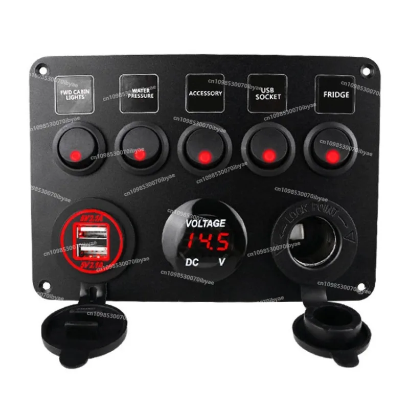 For Modified Panel RV Combination Switch 5 Position Cat Eye Switch Boat Type Switch Car Yacht