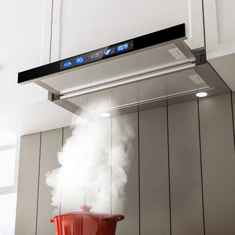 

Электрическая выдвижная вытяжка для внутренней циркуляции Встроенная масляная вытяжка для небольшой квартиры