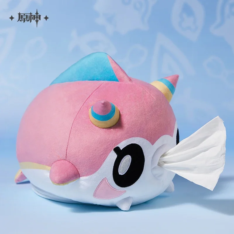 

Offical Anime Game Genshin Impact Freshwater Dolphin Cosplay Plush Doll Storage Pocket Purse Bag Hot Gift