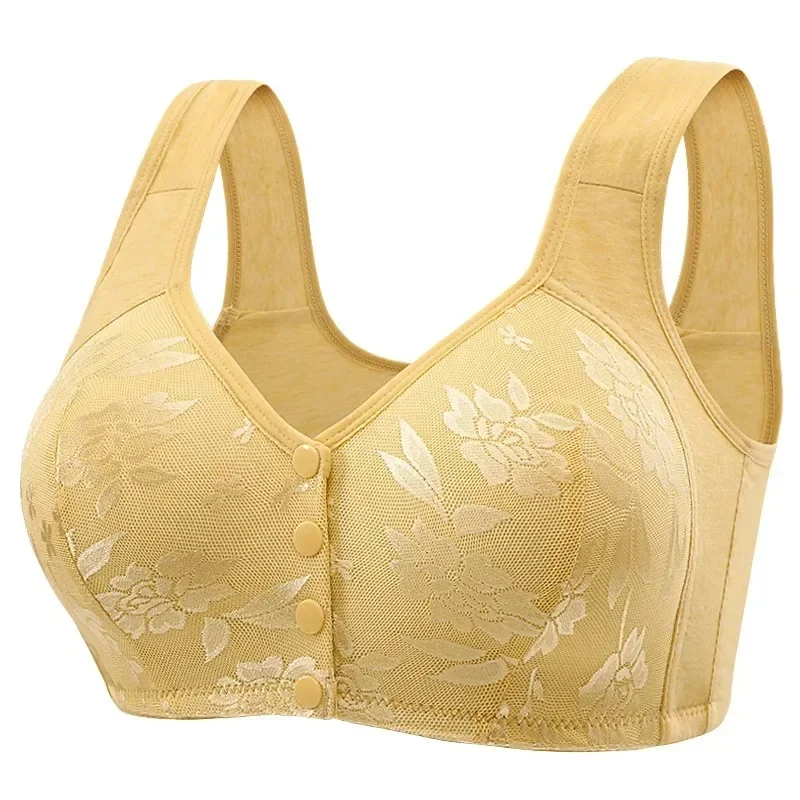 New Plus Size Pregnant Women Nursing Bra Comfortable Front Opening Lace Without Steel Ring Foldable Anti Sagging Vest Style Bra