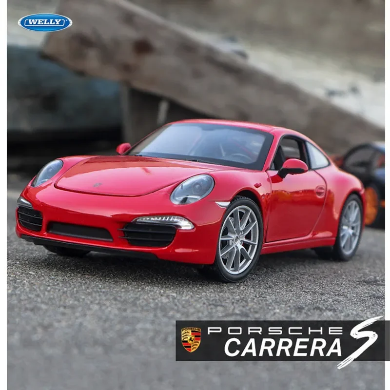 welly 1:24  Porsche 911 CARRERA S  car  alloy car model simulation car decoration collection gift toy Die casting model boy toy