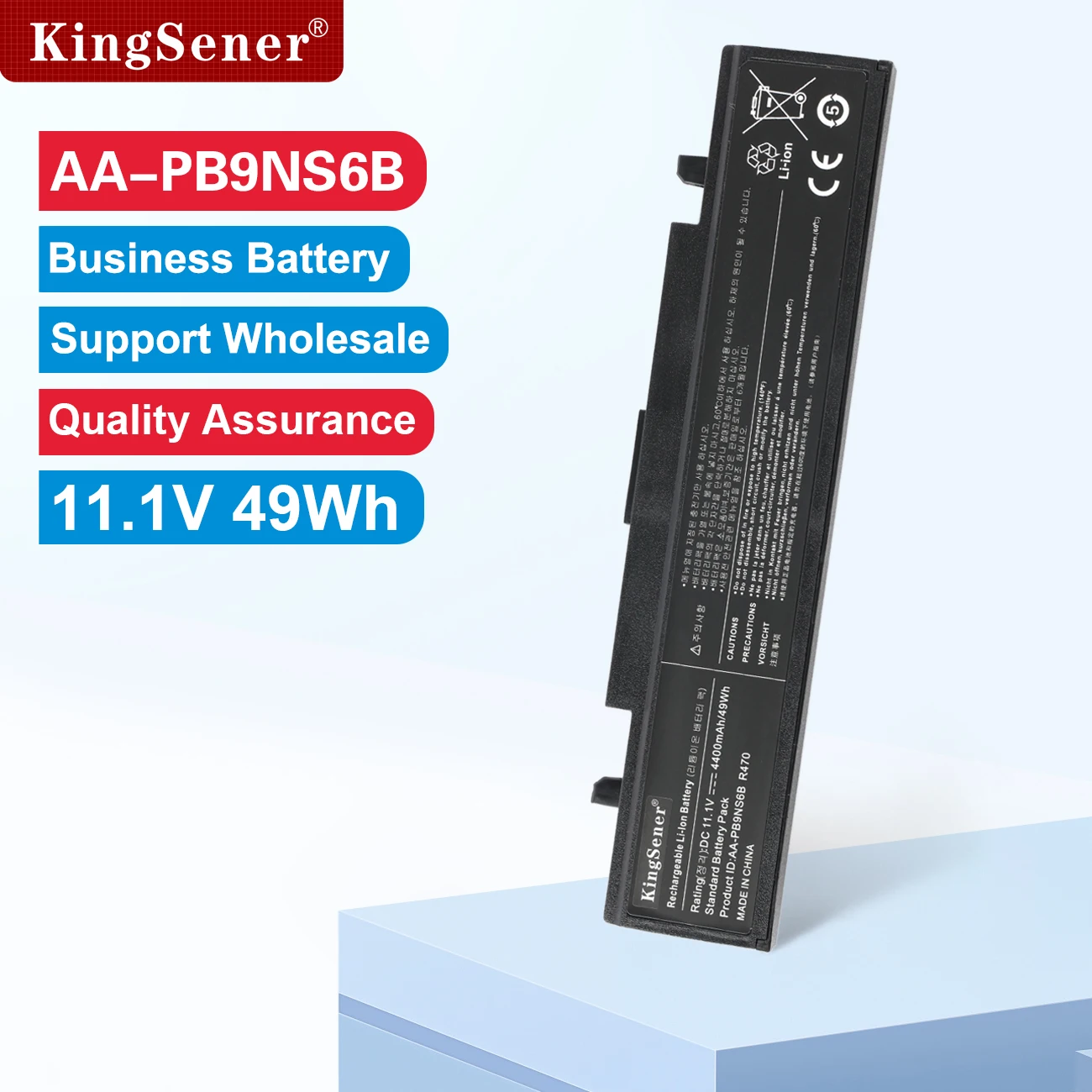 KingSener Laptop Battery For SamSung AA-PB9NC6B AA-PB9NS6B AA-PB9NC6W R467 R428 R429 R468 NP300 NP350 RV410 RV509 R530 4400mAh