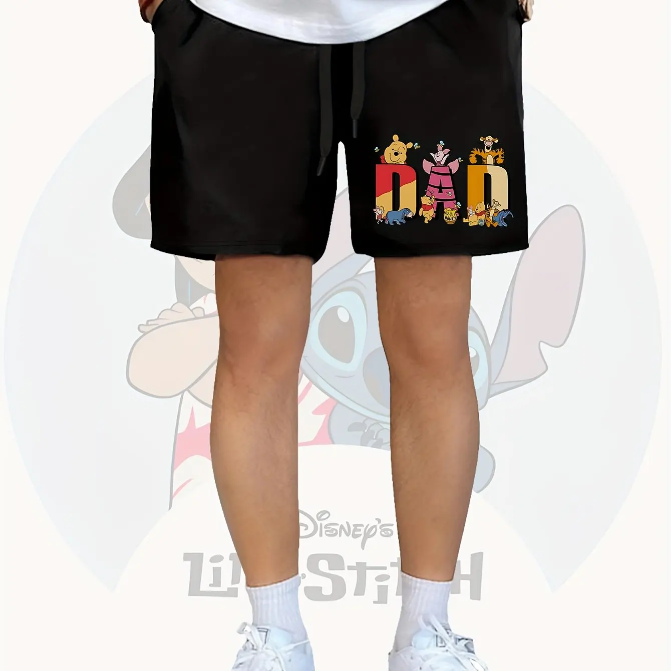 

Летние шорты Disney Winnie The Pooh, свободная версия, эластичная талия и шнурок, дышащая трикотажная ткань для занятий спортом на открытом воздухе