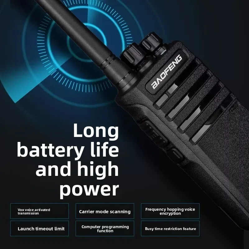 BAOFENG HM-818 Professional High Power Walkie Talkie Long Range Anti-Interference Handheld Radio for Commercial & Civil Use