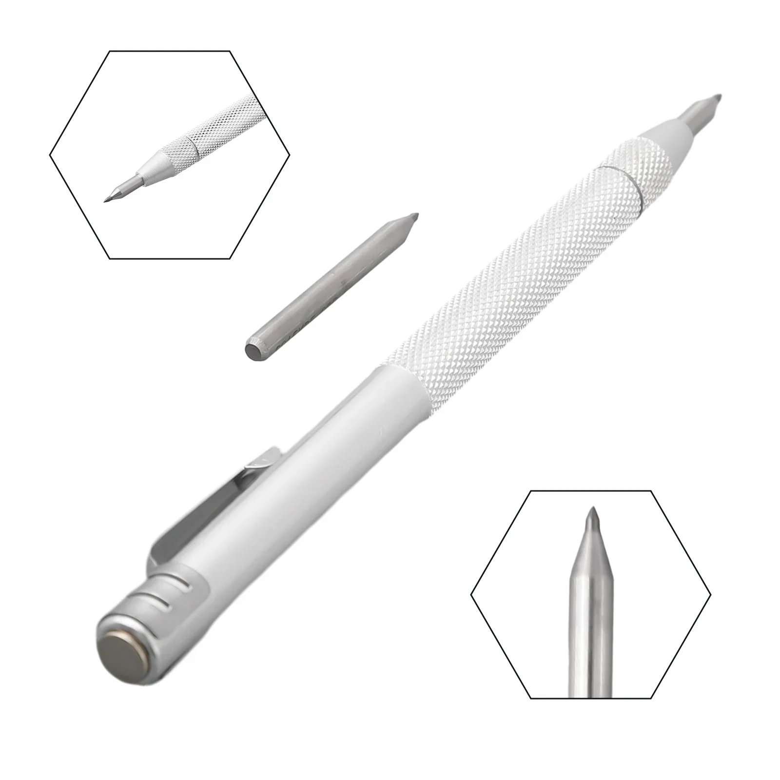 Tungsten Carbide Tip Scriber Aluminium Engraving Pen With Clip And Magnet For Glass Ceramic Metal Marking Tool