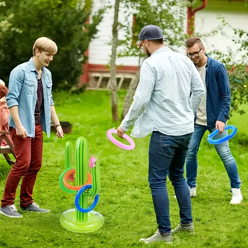 1 Satz aufblasbarer Kaktus, interaktives Sommerschwimmbad- und Strandspielzeug, das ist ein aufblasbares Spielzeug für Poolpartys und Wasser im Freien