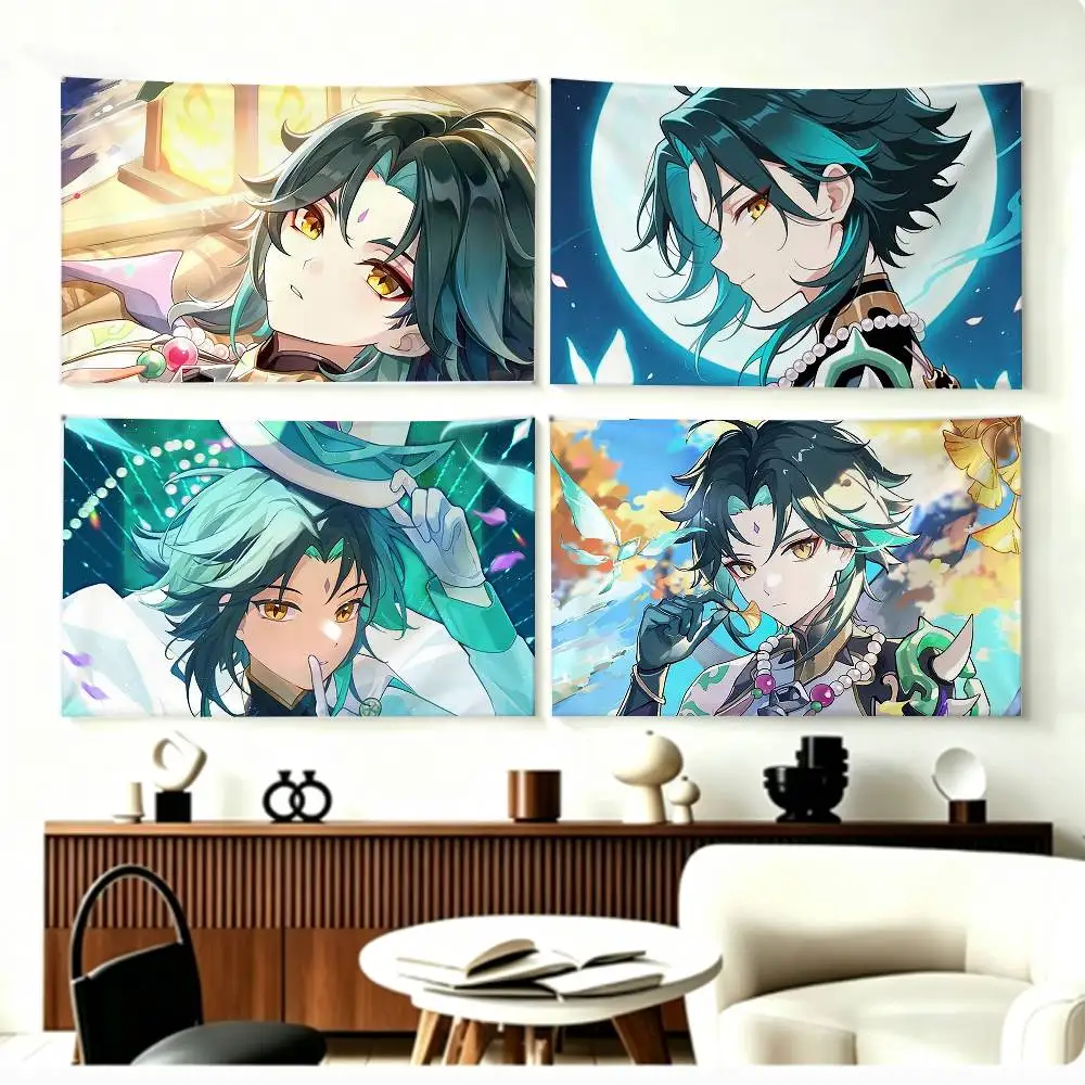 

Genshin Anemo yaksha X-Xiao Flags Wall Hanging Background Art Banner for Bedroom Home Outdoor Decor