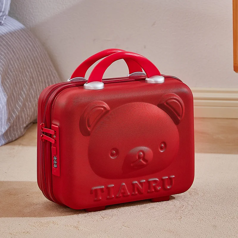 Mini valigia da 14 pollici Bear Cute Password Box borsa da imbarco scatola regalo da viaggio portatile leggera da viaggio