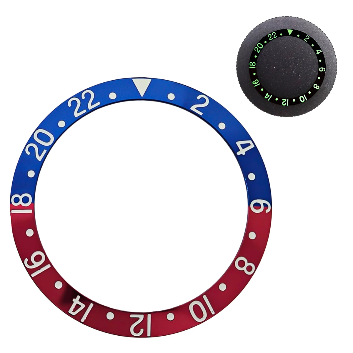 Wkładka do bezela zegarka ze stopu ceramicznego, skośna, 38 mm * 30,6, pasująca do koperty Water Ghost 40 mm, zegarka GMT do nurkowania, akcesoria do zegarków męskich.