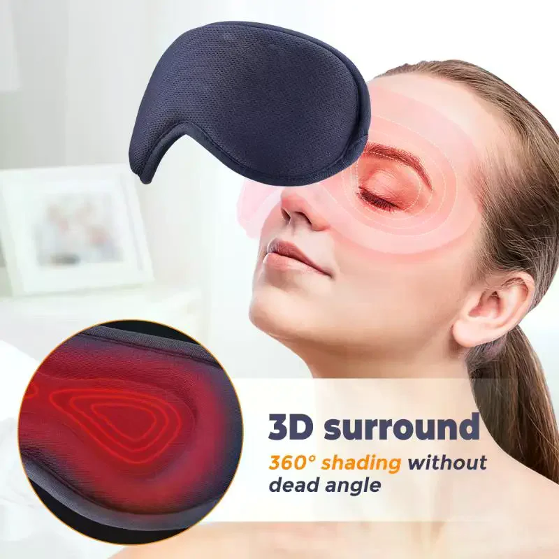 

3-level Hot Compress And Massage Eye Mask Electric Heated Eye Massager For Relieve Eye Strain Dark Circle Sleeping Mask Eyeshade