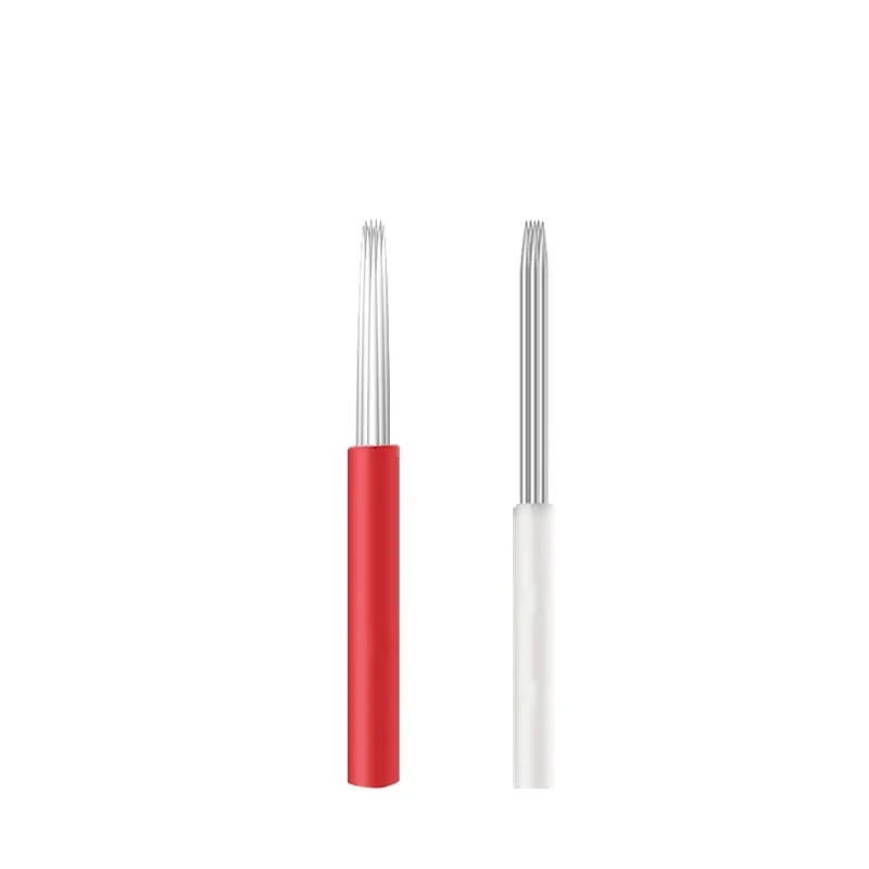 50pcs Microblading Shading Needles Shader Blades Tattoo Fog 3D Eyebrow Aiguille Permanent Makeup Agujas R3 R5 R7 R9 R17 R19 R21