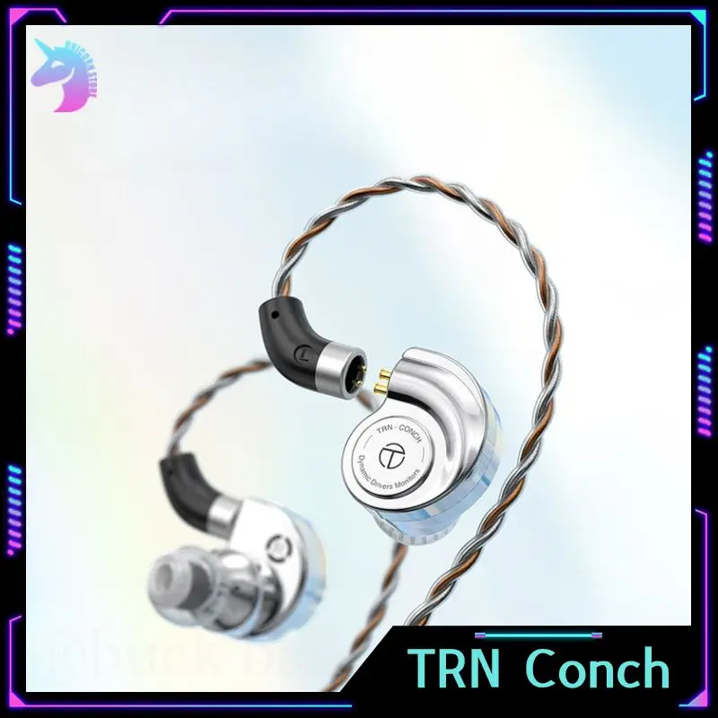 TRN Conch Earphone High-Performance DLC Diamond Diaphragm Dynamic in-Ear Earbuds Monitor Tuning Nozzle Filters For Xiaomi Custom