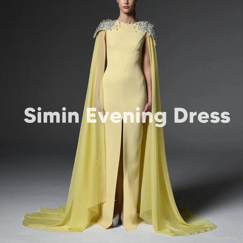 

Simin Women's Straight Off-the-shoulder Crystal Evening Dresses Sleeveless With Shawl Floor-Length Formal Elegant Dresses 2025
