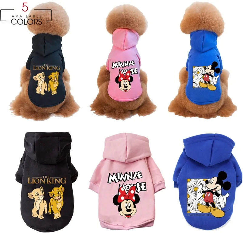 Spring Disney Pet Dogs Hoodies French Bulldog Dogs Clothes Mickey Minnie Puppy Small Medium Dogs Sweatshirt Chihuahua Perro Pug