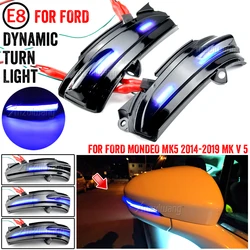 2x For Ford Mondeo MK5 2015-2019 MK V CD CE CF Dynamic Blinker LED Turn Signal Light Rearview Side Mirror Sequential Indicator