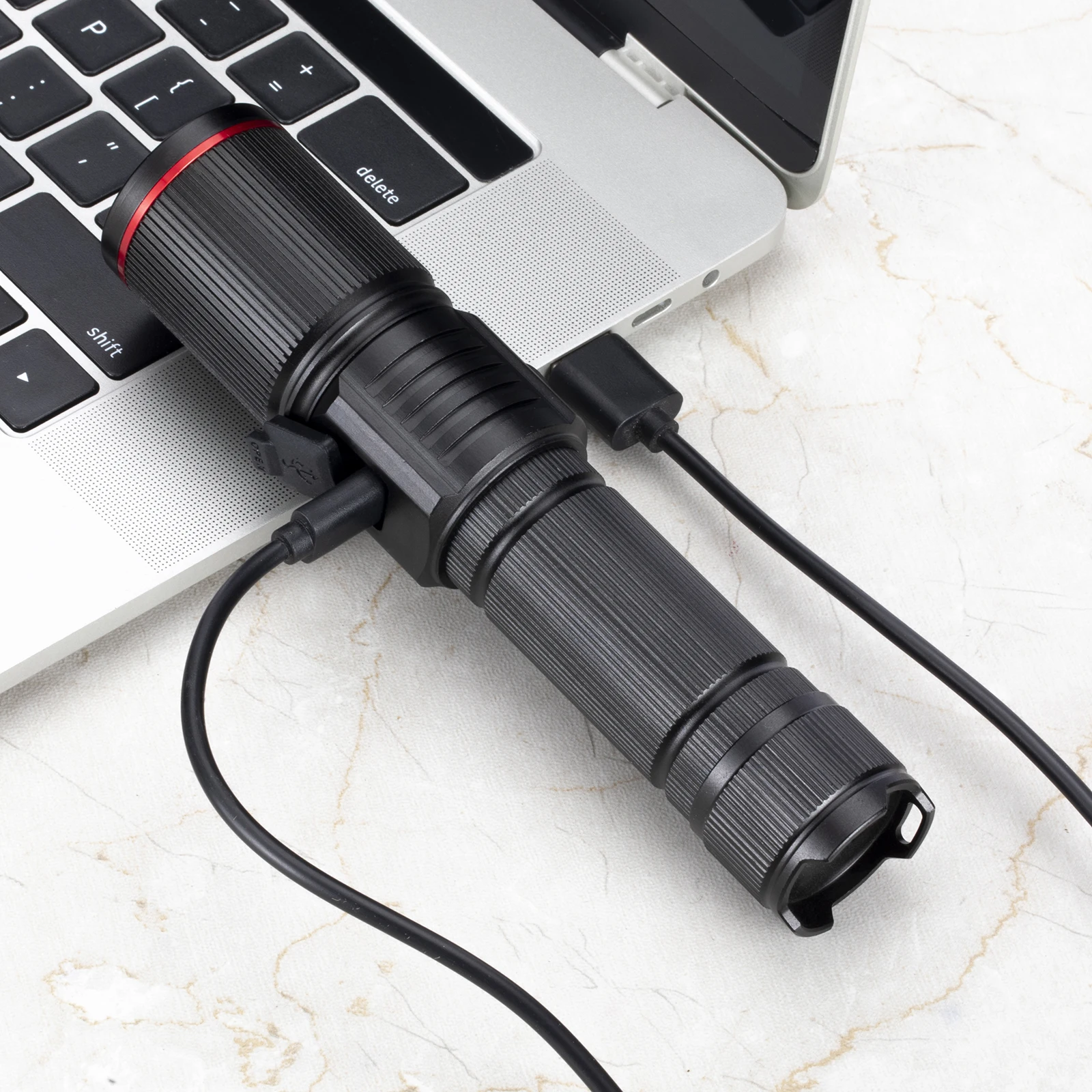 Imagem -03 - Zoomable Usb Charging Selfie Torch 4in Luz Branco Vermelho Verde Azul Lanterna Led Pesca Acampamento Caça Fotografia Sv96