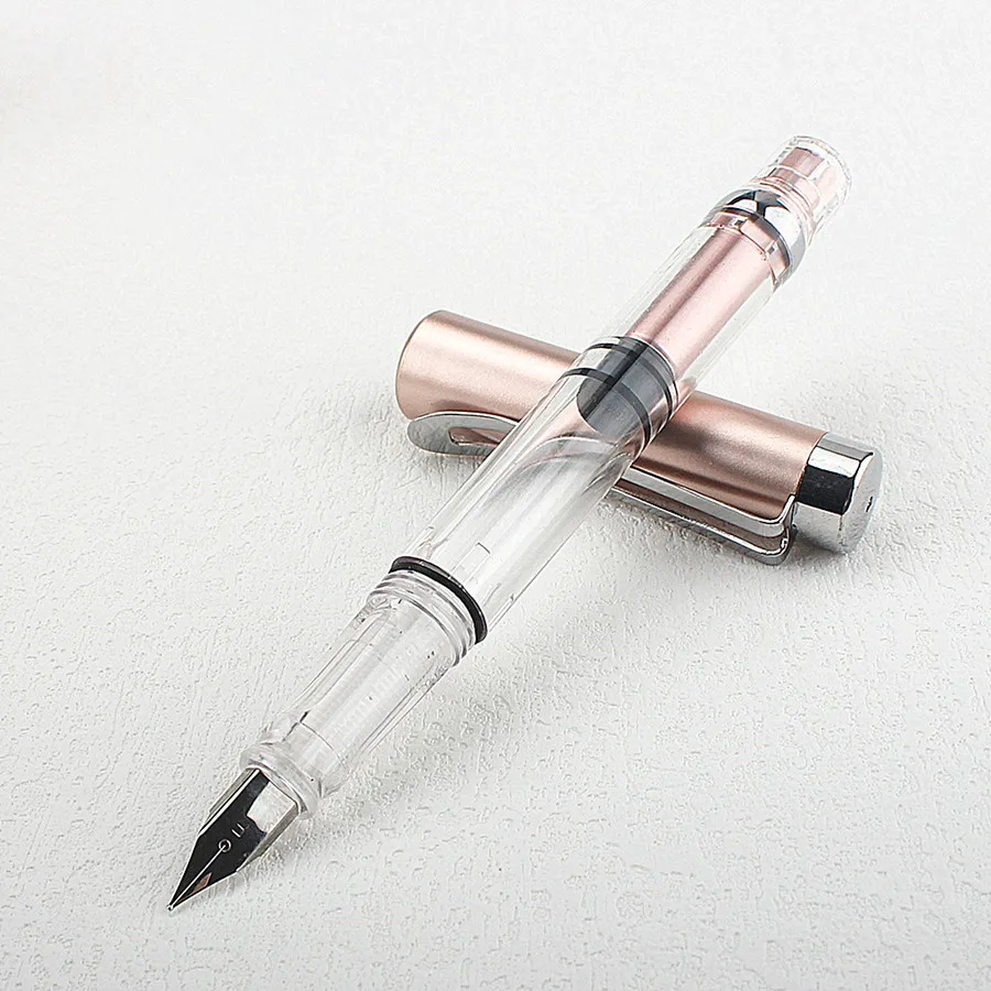 透明樹脂製 万年筆 F 新しい透明な樹脂製万年筆,ef/fペン先,0.38/0.5mm,オフィスやビジネス
