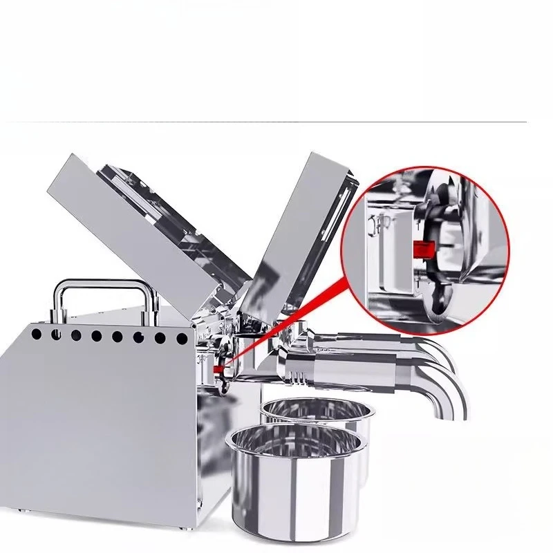 

Household oil press Small frying machine Fully automatic multi-functional household rapeseed walnut peanut new pressure oil