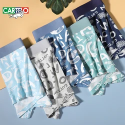 CARTELO Modal Men Antibacterial Underwear 3pcs Male Soft No Trace Panties Breathable Sumer Shorts Men Print Boxers Underpants