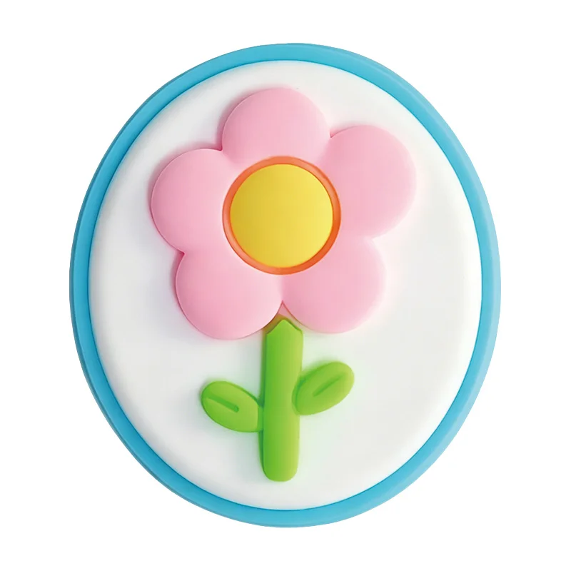 1-12PCS Cartoon Flower Tulip PVC Sandals Shoes Charms DIY Garden Shoes Clog Accessories Fit Man Woman Hole Slipper Decoration