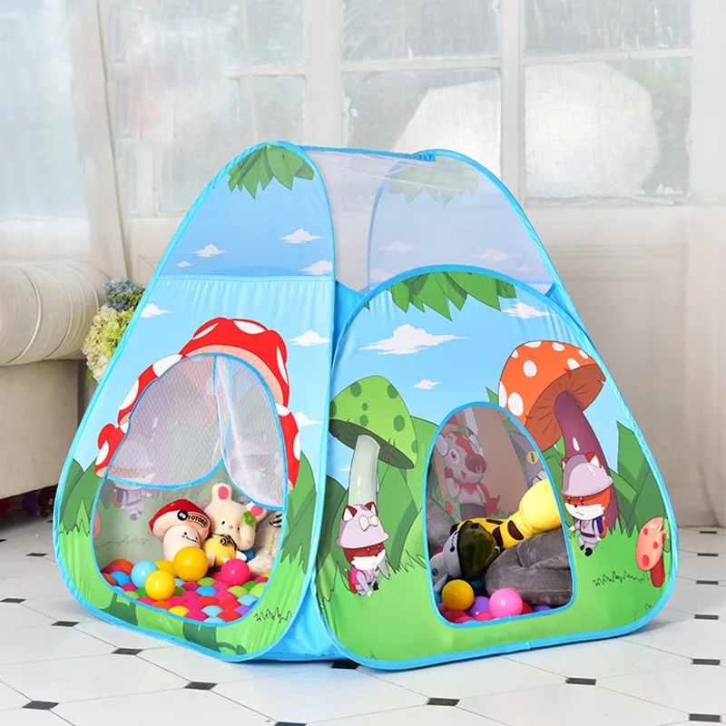 Children Portable Toy Tent Breathable Ball Pool Tent Indoor Outdoor Playhouse Foldable Mushroom Tent Kids Birthday Gifts