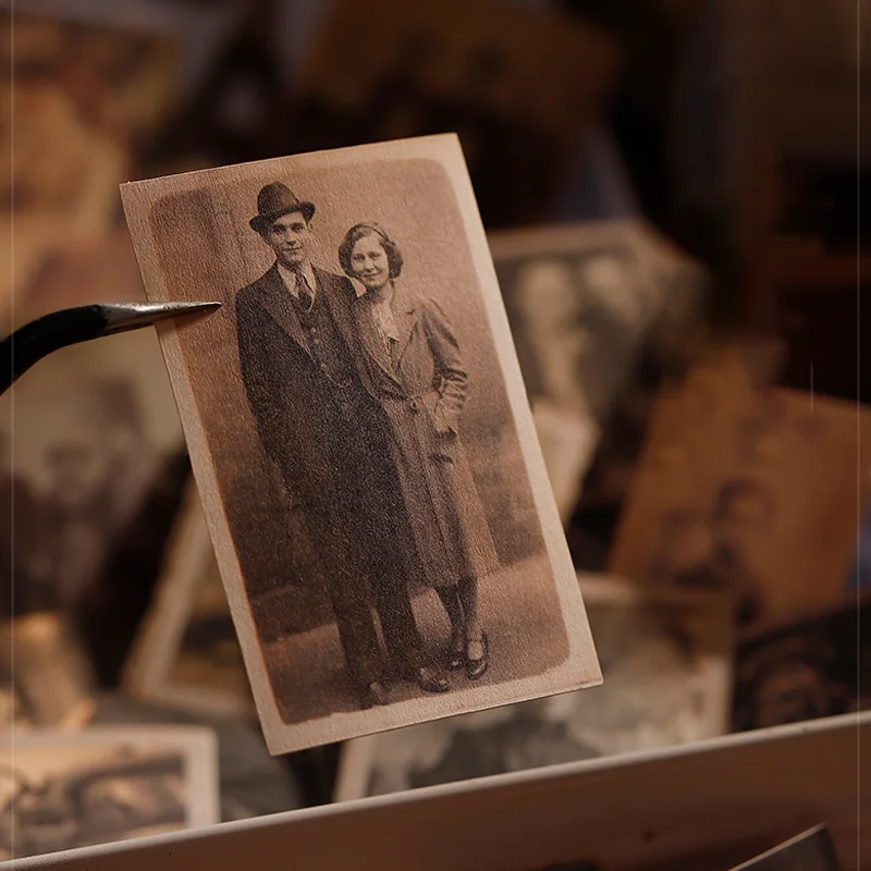 مجموعة ملصقات مكونة من 50 قطعة من أيام الرجعية - لوازم مجلة نمط الصور الحنين، ورق مجمع لخلفية المسنين، ديكور اليوميات