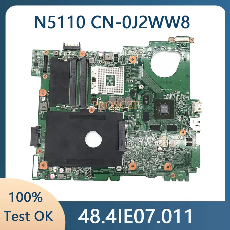 

CN-0J2WW8 0J2WW8 J2WW8 Материнская плата для ноутбука DELL Inspiron 15R N5110 GT525M 1 ГБ HM67 Материнская плата 48.4IE07.011 Материнская плата DDR3