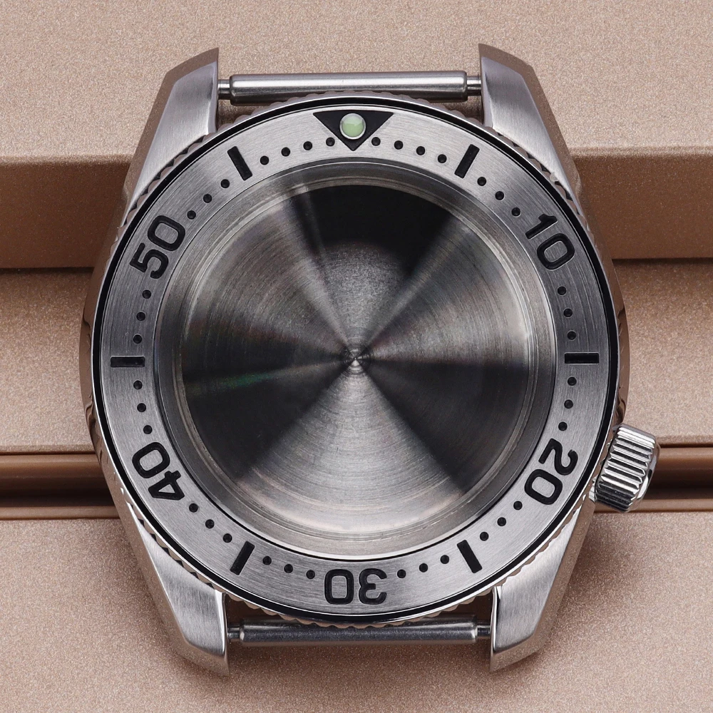 42mm Silver NH35 Watch Case Parts Unidirectional Bezel Sapphire For Mod SPB185 SPB187 NH35 NH36 NH70 4R 7S26 Cases Accessories