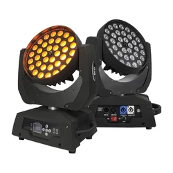 Led Moving Head Wash Zoom 36×18W rgbwa+uv Stage Light 6in1 Dyeing Effect dmx controller HD Touch Screen Professional Wedding dj