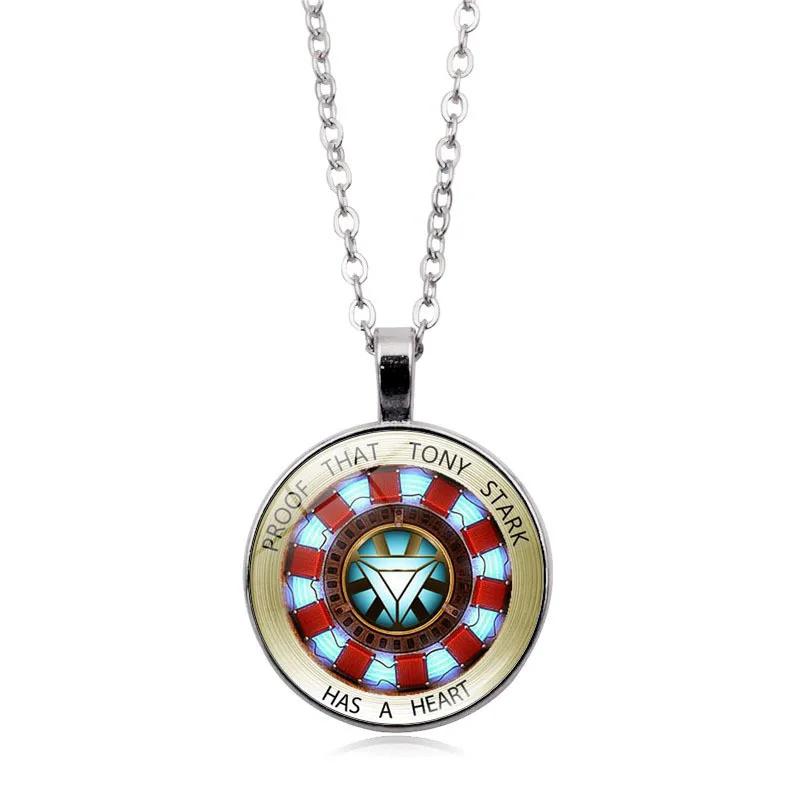 Disney Marvel Ironman ARC-REACTOR Tony Stark Necklace Avengers Figure Cosplay Props Pendant Men Women Accessories Jewelry Gift