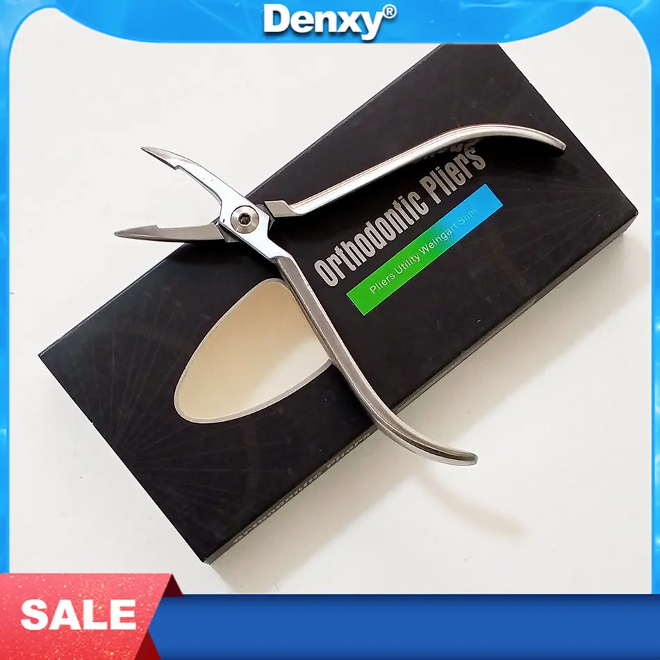 Denxy 1pcs High Quality Orthodontic Pliers Dental Pliers Utility Weingart Slim Forceps Cutting Pincers Dentistry Orthodont Tools