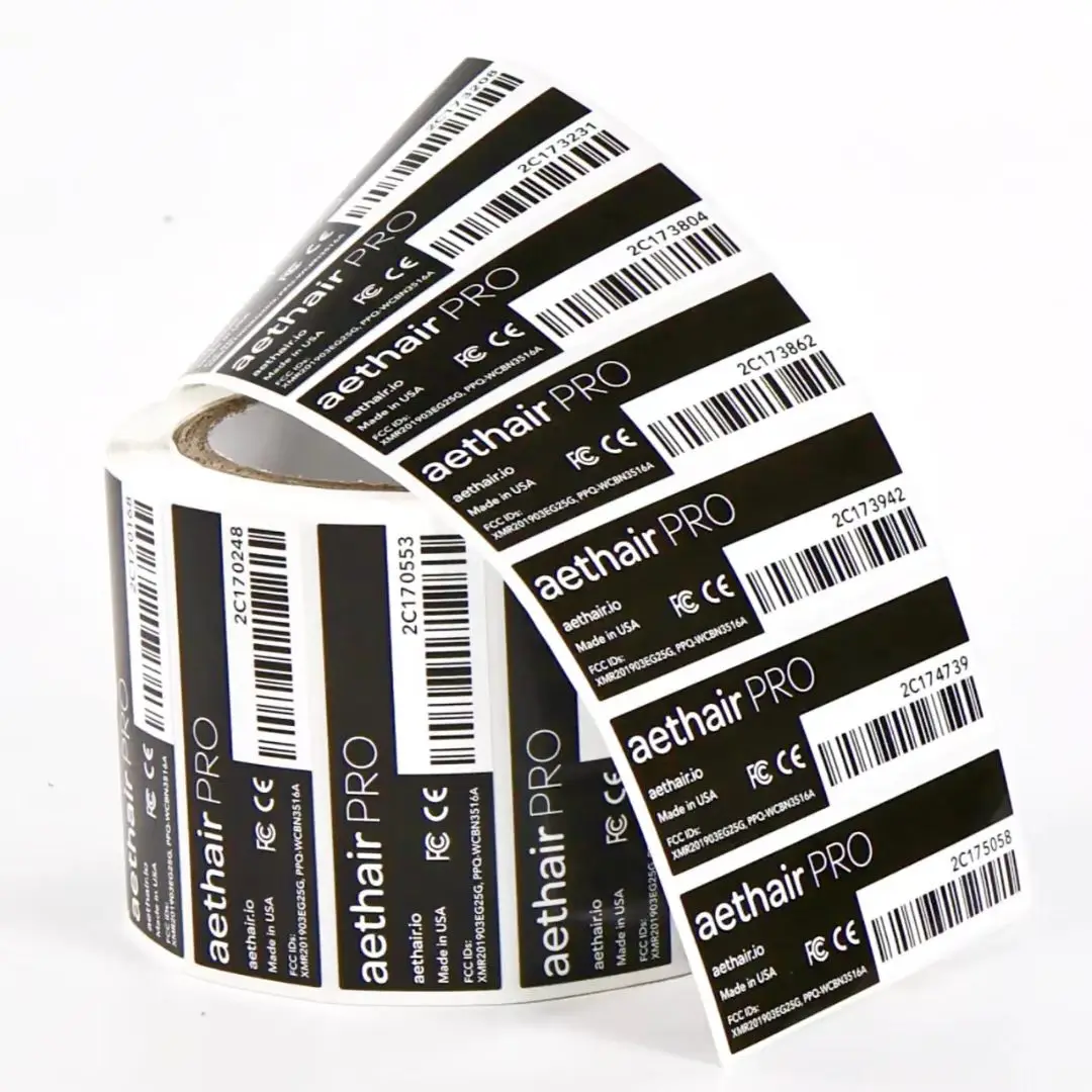 Custom Waterproof Barcode Labels with Sequential Numbering for Asset Management and Logistics Tracking