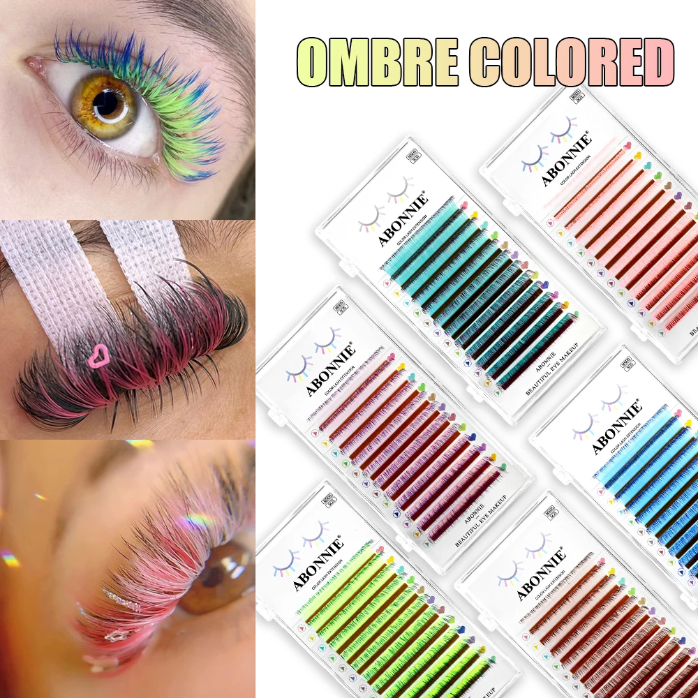 Abonnie 24Colors Classic Individual Eyelashes Extensions Flluffy Lashes for Festival Celebration Makeup