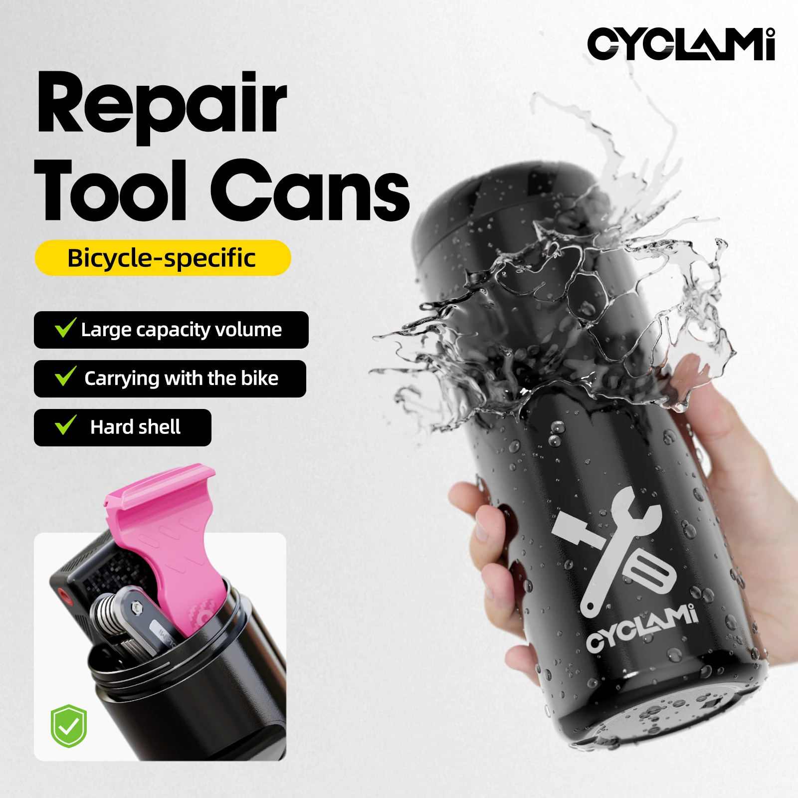 CYCLAMI Portable Bicycle Tools Box Bike Repair Tool Storage Capsule Toolkit For Bottle Cage Mount MTB Road Bike Accessories