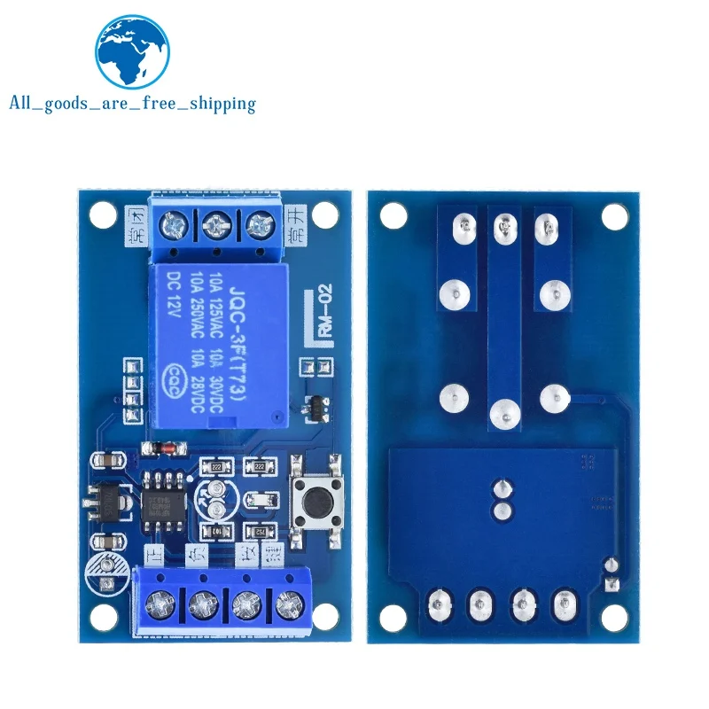 DC 5V 12V Bond Bistable Relay Module Car Modification Switch Start Stop Self-Locking 828 Promotion Board For Arduino