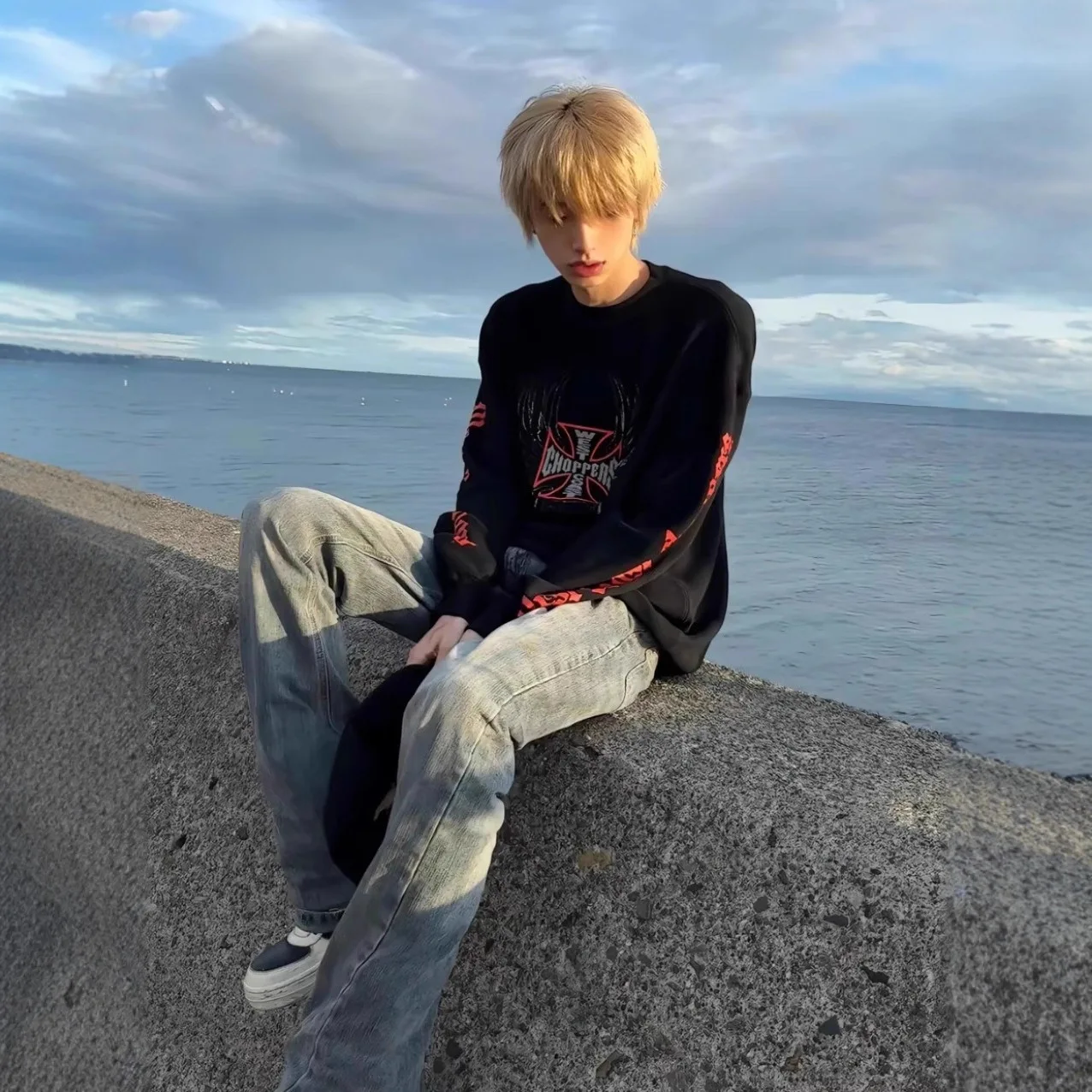 

Waffle Cross West Coast Choppers Limited-Sleeve Base Top for Autumn