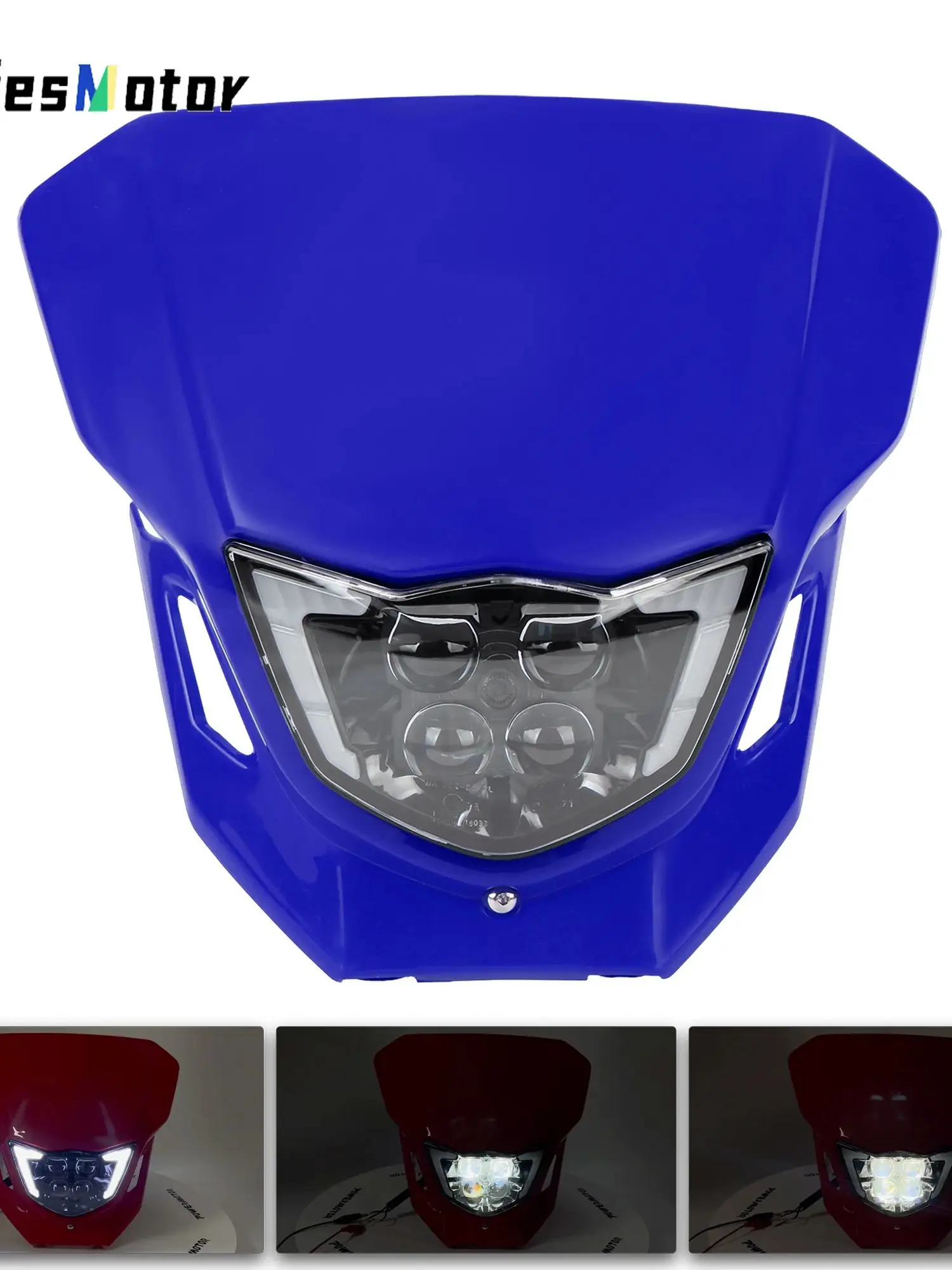 AliExpress PowerMotor For Yamaha WR250F Motocross LED Headlight Assembly WR450F YZ250F YZ450F Dirt Pit Bike Racing Parts 2015 2016 2017 2018 2019