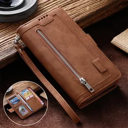 Flip Lanyard Cards Leather Wallet Phone Case For Huawei P50 P40 Pro P30 P20 Nova 10 10SE Lite Zipper Holder Cover Book Phone Bag