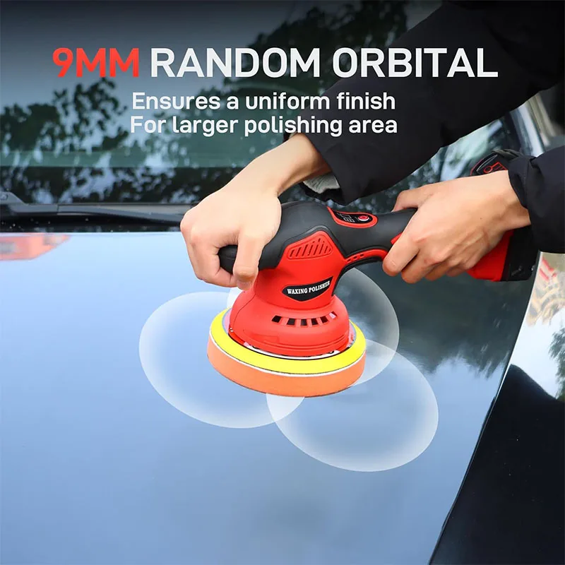 Cordless Car Polisher for Car Detailing Compatible for Milwaukee M18 Battery, Power Polishers and Buffers Up To 5500Rpm, Orbital Buffer Cordless for Car with 8 Variable Speed -NO Battery view 2