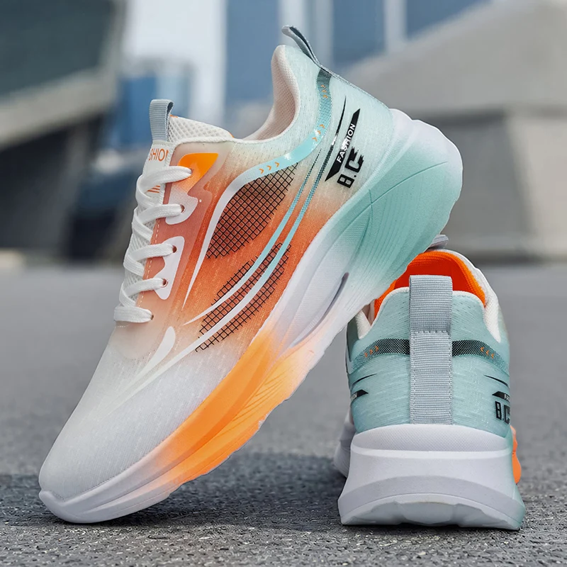 2026 Summer New Couple Running Shoe Fashion Anti Slip Mesh Breathability Lady Men Athletic Shoe Fitness Rebound Buffer Sneakers