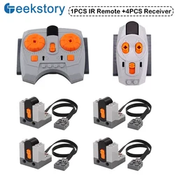 MOC Power Functions Set 8879 IR Speed Adjustable Remote Control 8884 IR Receiver Motor Car Train Toy Power Up Set
