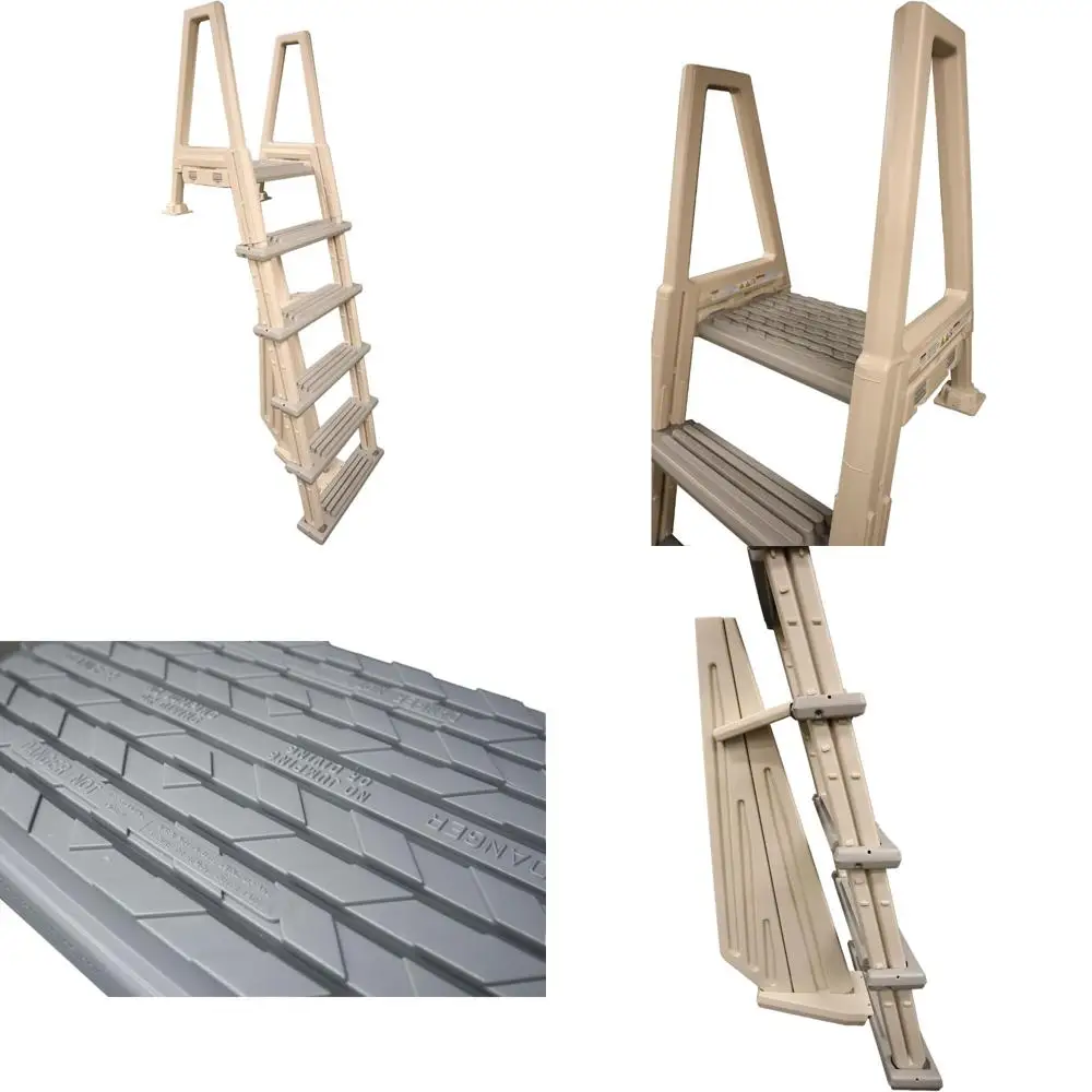 조절 가능한 데크용 수영장 사다리, 높이 42-56인치, 고강도