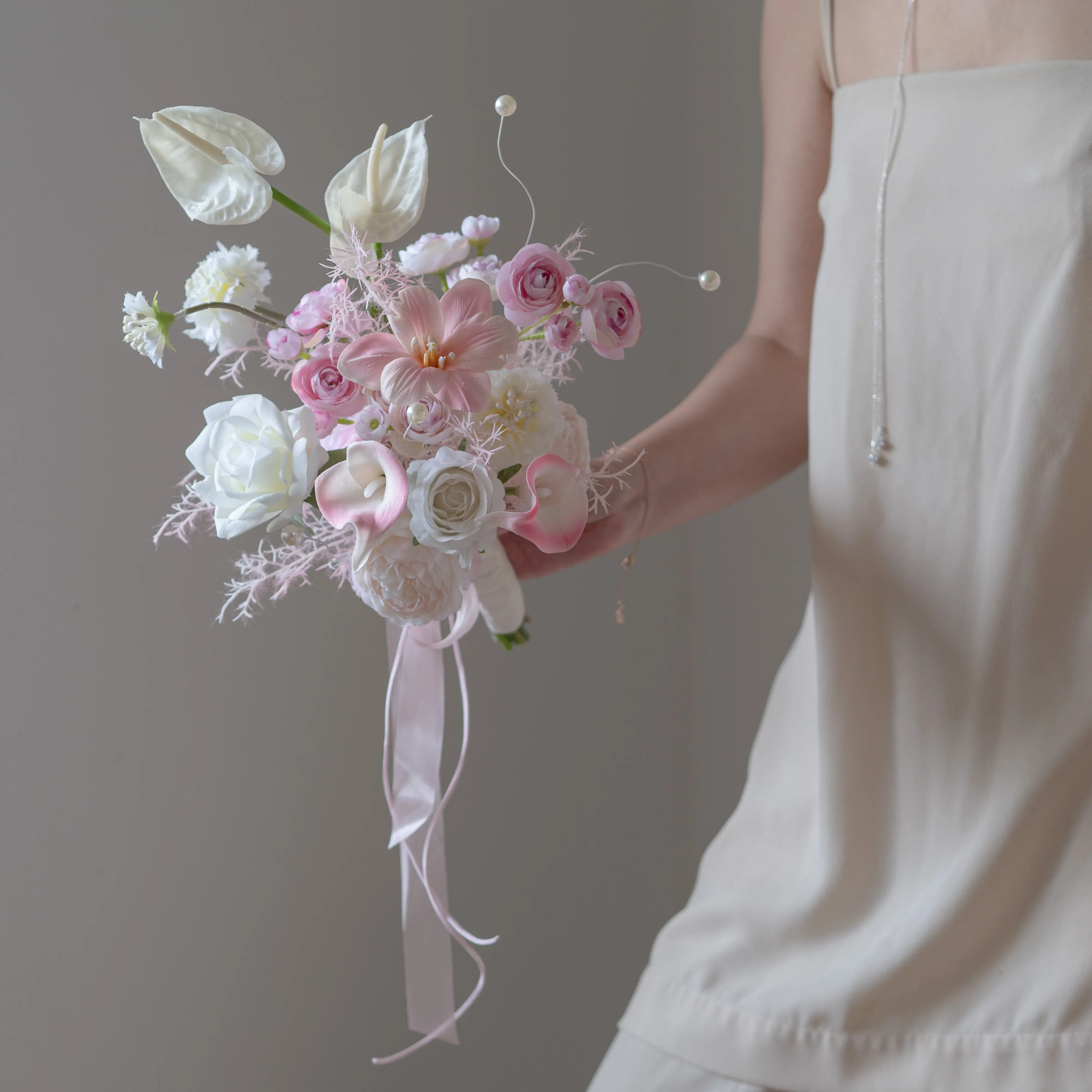 

Bouquet photography props marriage certificate engagement shooting Korean powder