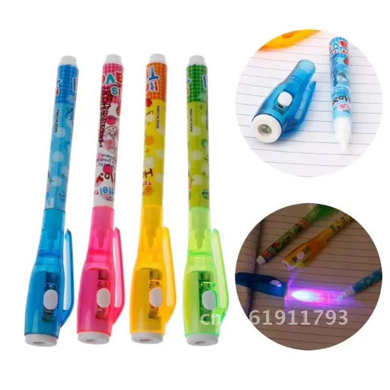 Unsichtbarer Tinten stift 4pc mit leichtem magischem Marker-Kinder stift für geheime Nachricht