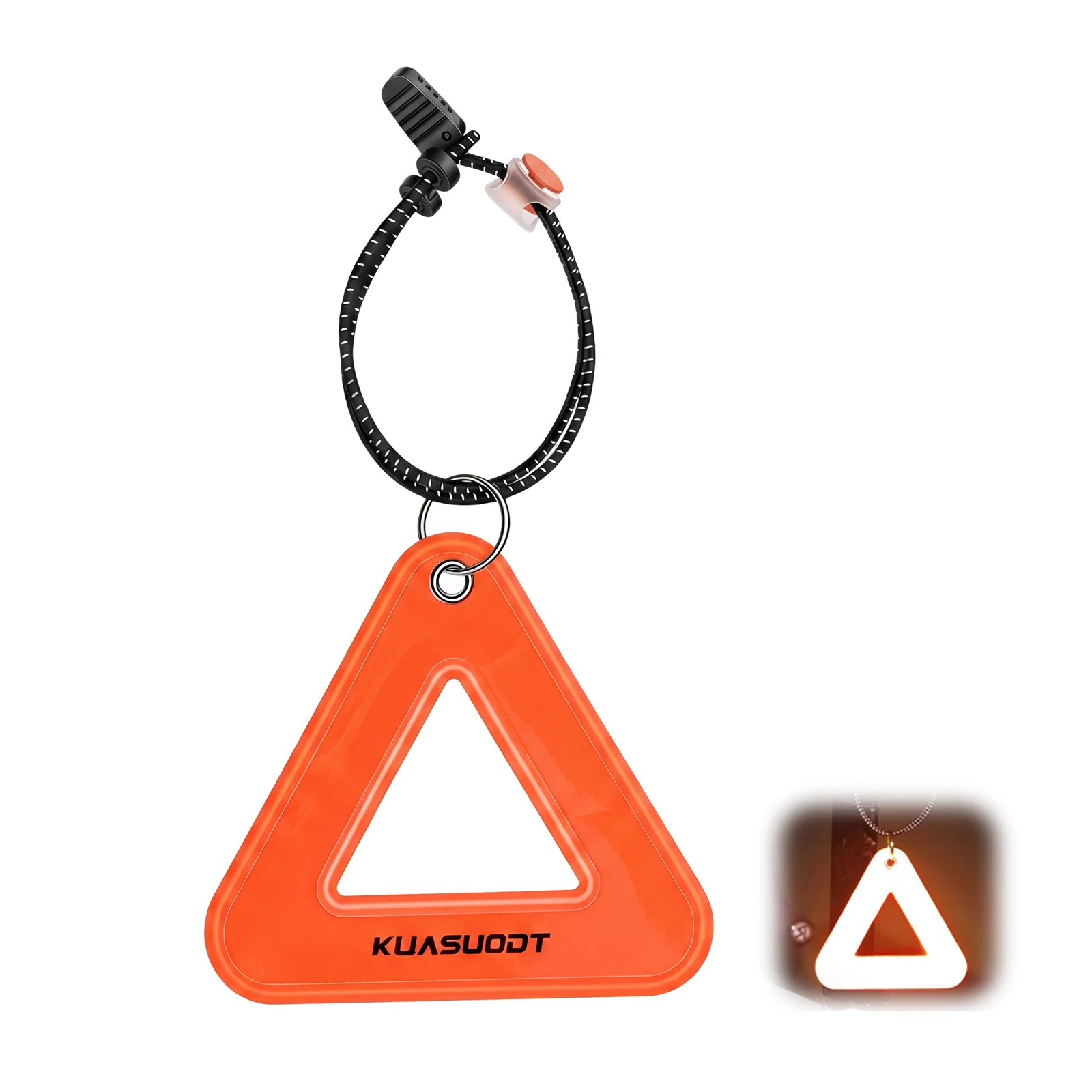 Triangle Reflective Bicycle Rear Pendants High Visibility Safety Reflector Night Riding Safety Warning Plate for Outdoor Cycling
