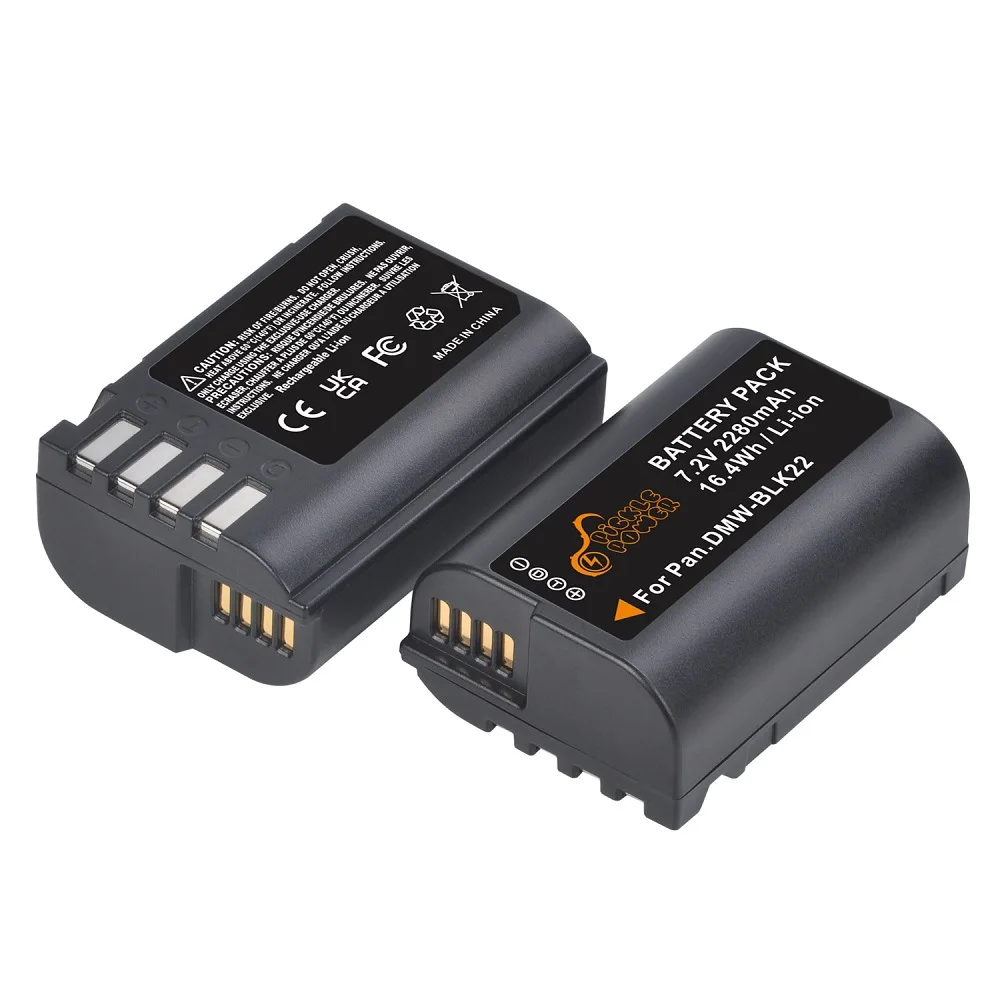 Akumulator 2280mAh Akumulator DMW-BLK22 do Panasonic Lumix DC-S5,DC-S5II,DC-S5IIX,DC-S5KK,GH5 II,GH6,S5M2,S5M2X