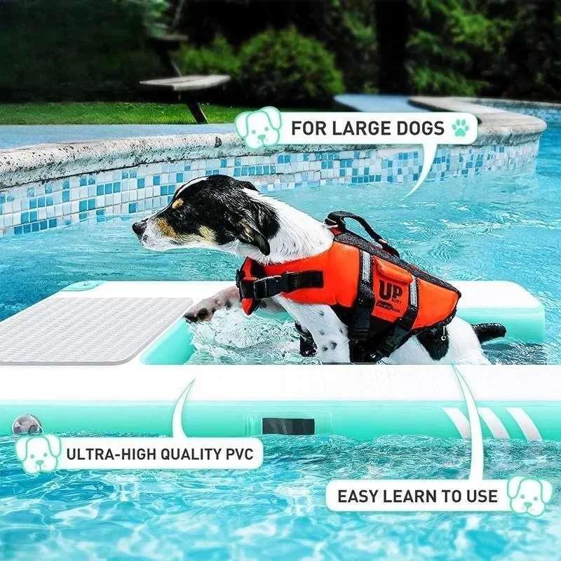 Inflatable Pet Water Floating Board Dog Floating Mat Toy Slope Climb Floating Bed Swimming Pool - view 4