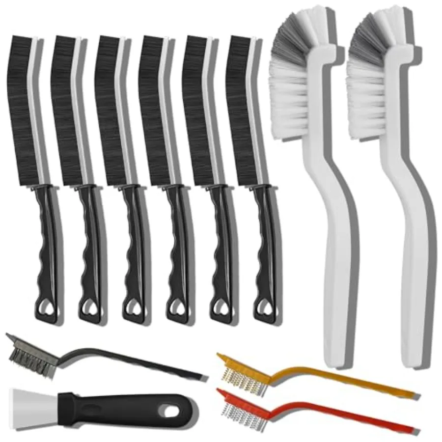 

Crevice Cleaning Brush Set Household Deep Cleaning Supplies, Perfect for Small Spaces, Grout, and Tough Tasks -12 Pack
